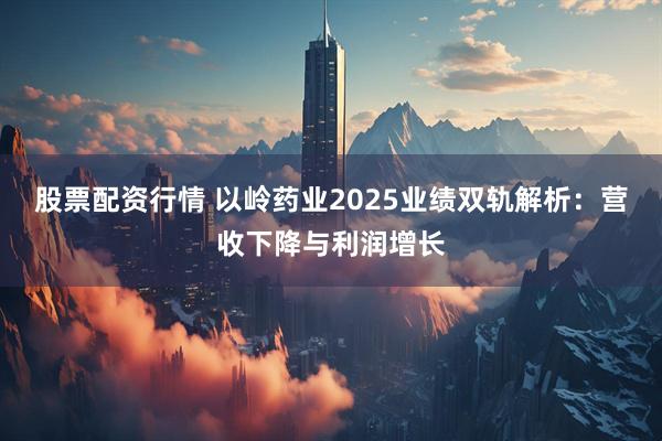 股票配资行情 以岭药业2025业绩双轨解析：营收下降与利润增长